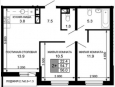 <span>Продается 3-комн. квартира,</span><span>54.70 м², 11/16 этаж </span> фото 0