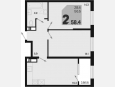 <span>Продается 3-комн. квартира,</span><span>56.50 м², 17/18 этаж </span> фото 0