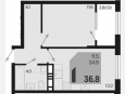 <span>Продается 1-комн. квартира,</span><span>34.90 м², 14/18 этаж </span> фото 0