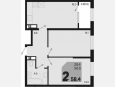 <span>Продается 3-комн. квартира,</span><span>56.50 м², 17/18 этаж </span> фото 0