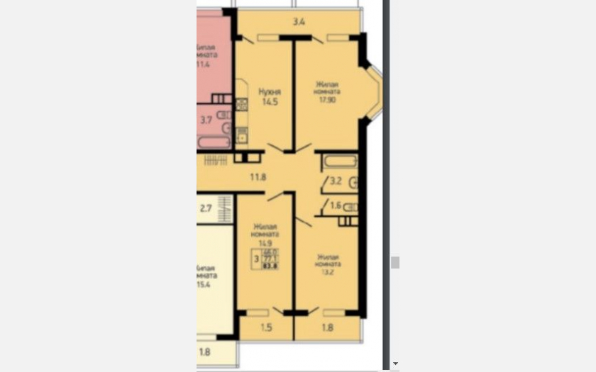 <span>Продается 3-комн. квартира,</span><span>76.60 м², 10/24 этаж </span> фото 25
