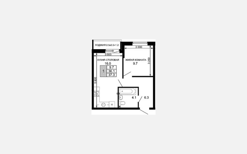 <span>Продается 1-комн. квартира,</span><span>36.10 м², 2/16 этаж </span> фото 0