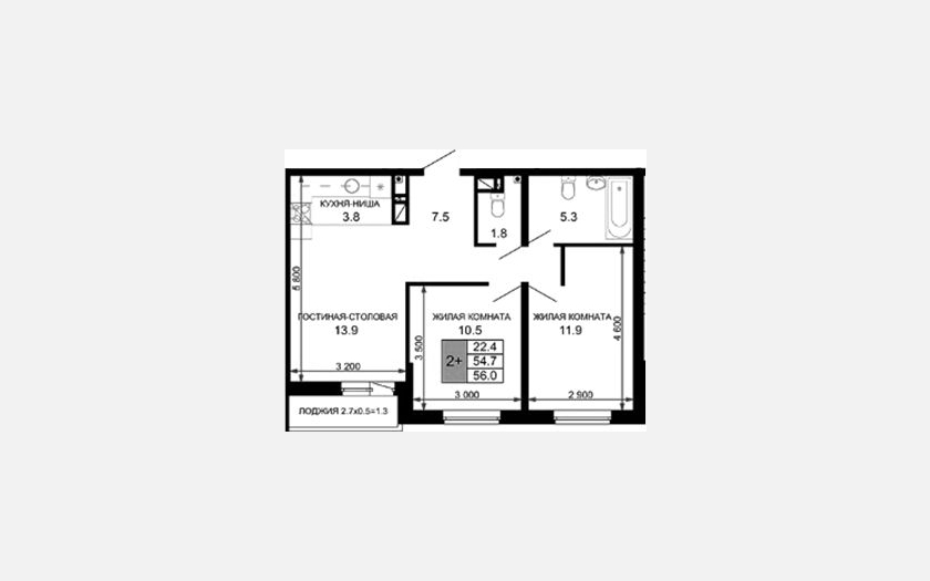 <span>Продается 3-комн. квартира,</span><span>54.70 м², 5/16 этаж </span> фото 0