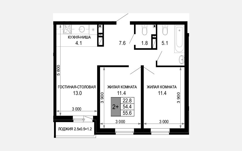 <span>Продается 3-комн. квартира,</span><span>54.40 м², 6/16 этаж </span> фото 0