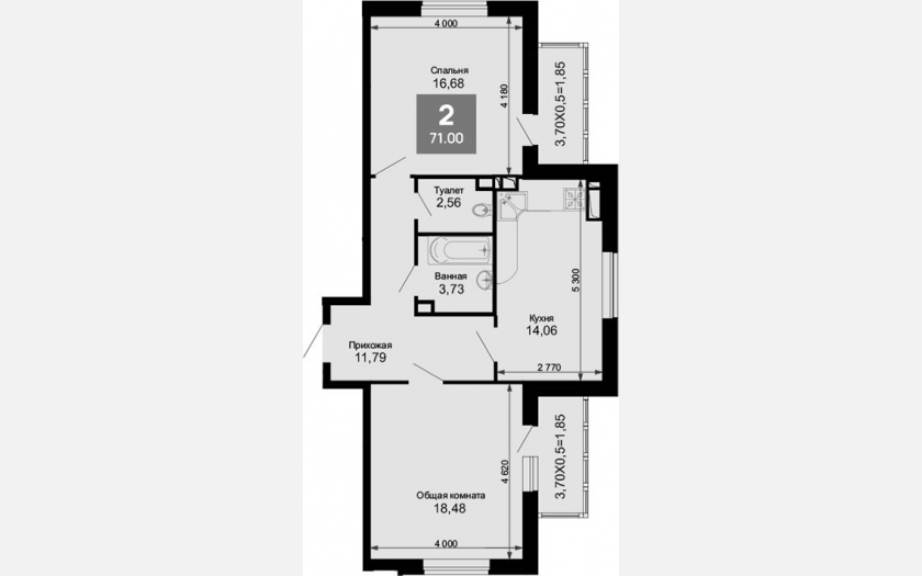 <span>Продается 2-комн. квартира,</span><span>67.93 м², 4/15 этаж </span> фото 0