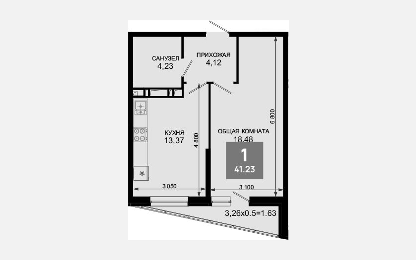<span>Продается 1-комн. квартира,</span><span>40.80 м², 19/19 этаж </span> фото 0