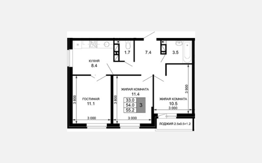 <span>Продается 3-комн. квартира,</span><span>54 м², 16/16 этаж </span> фото 0
