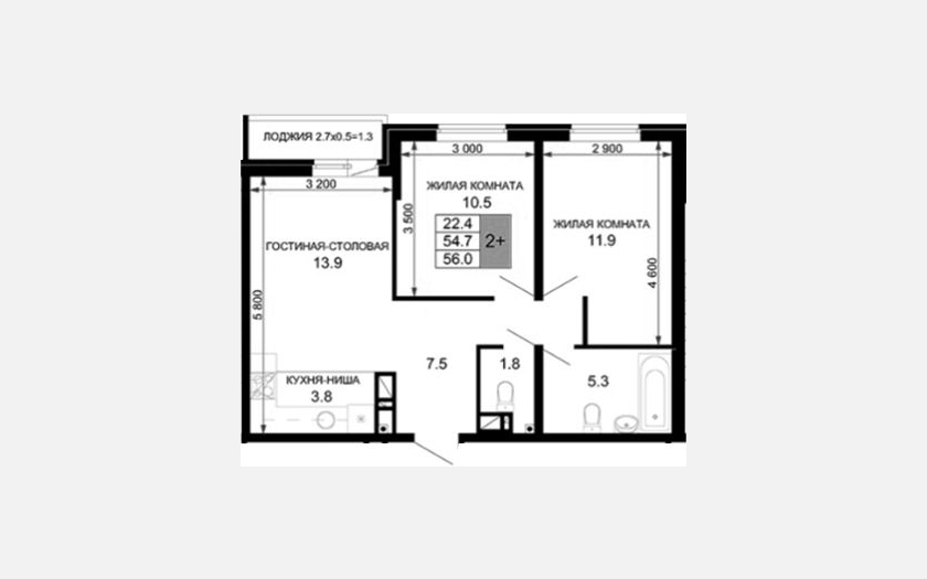 <span>Продается 3-комн. квартира,</span><span>54.70 м², 4/16 этаж </span> фото 0