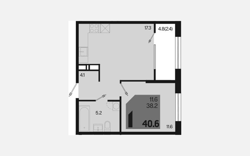 <span>Продается 2-комн. квартира,</span><span>38.20 м², 2/18 этаж </span> фото 0