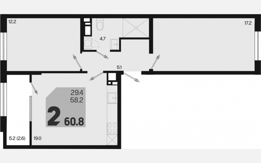 <span>Продается 3-комн. квартира,</span><span>58.20 м², 11/18 этаж </span> фото 0