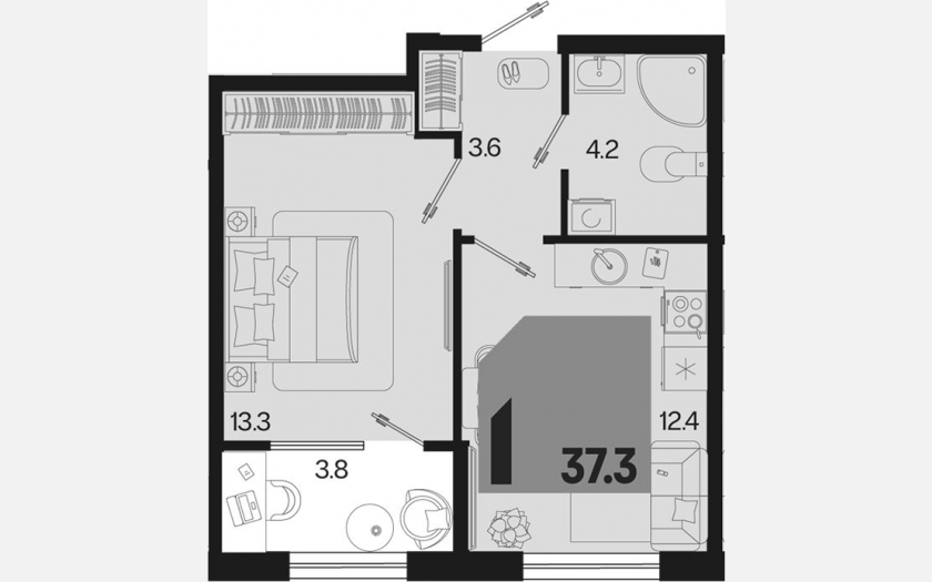 <span>Продается 1-комн. квартира,</span><span>33.50 м², 2/9 этаж </span> фото 0