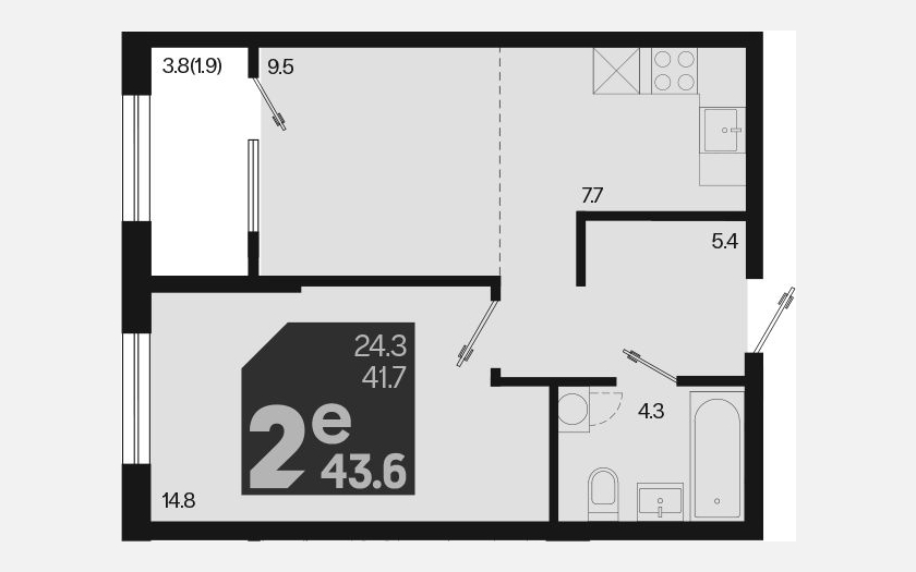 <span>Продается 2-комн. квартира,</span><span>41.70 м², 2/18 этаж </span> фото 0