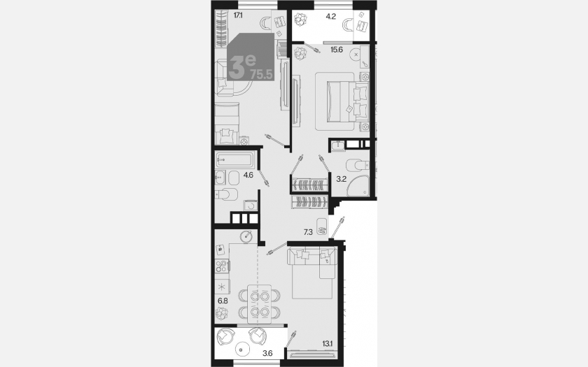 <span>Продается 3-комн. квартира,</span><span>67.70 м², 7/9 этаж </span> фото 0