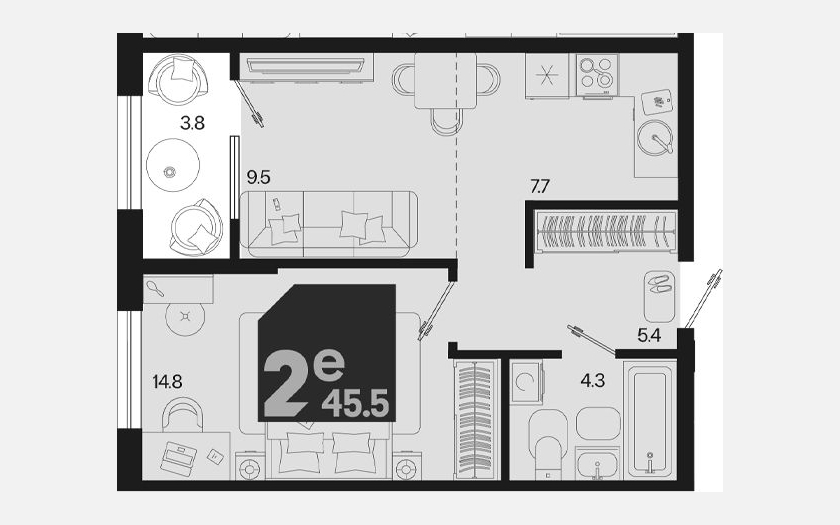 <span>Продается 2-комн. квартира,</span><span>41.70 м², 2/18 этаж </span> фото 0
