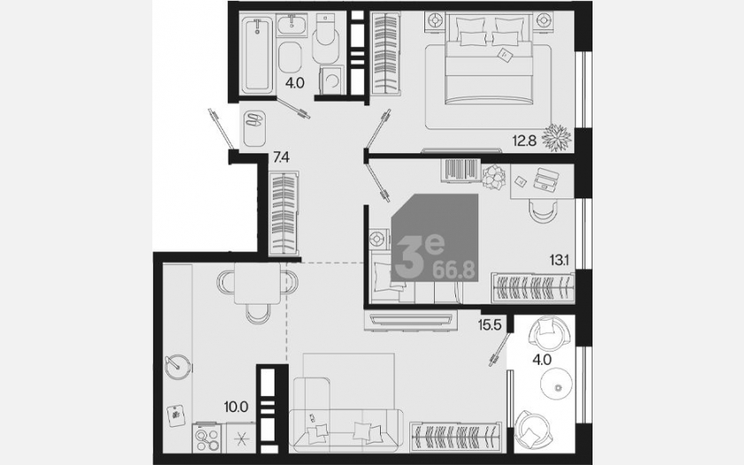 <span>Продается 3-комн. квартира,</span><span>56.30 м², 18/18 этаж </span> фото 0