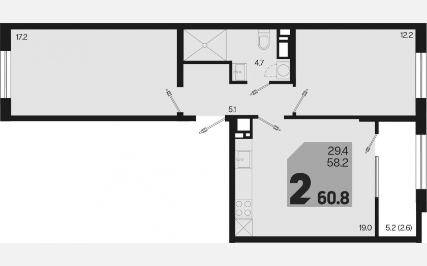 <span>Продается 3-комн. квартира,</span><span>58.20 м², 7/18 этаж </span> фото 0