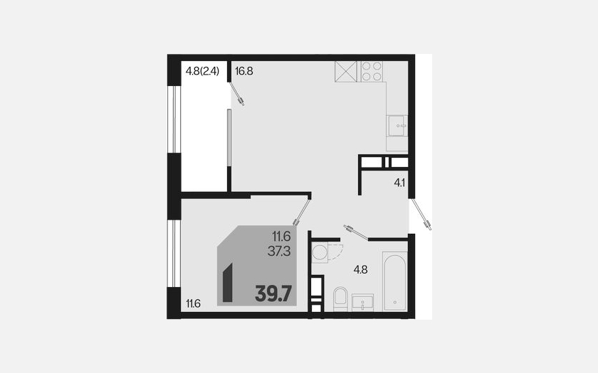 <span>Продается 2-комн. квартира,</span><span>37.30 м², 9/18 этаж </span> фото 0
