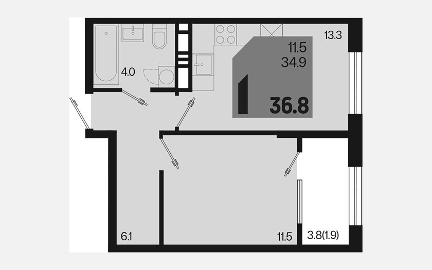 <span>Продается 1-комн. квартира,</span><span>34.90 м², 16/18 этаж </span> фото 0