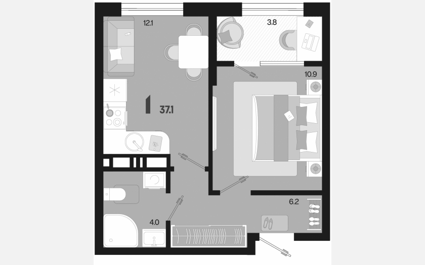 <span>Продается 1-комн. квартира,</span><span>33.30 м², 16/18 этаж </span> фото 0