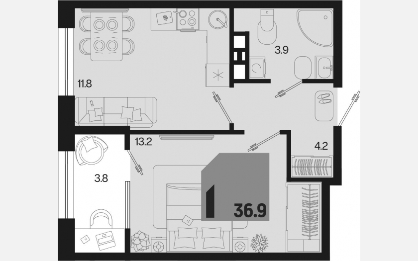 <span>Продается 1-комн. квартира,</span><span>33.10 м², 9/9 этаж </span> фото 0