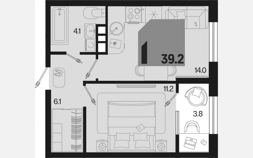 <span>Продается 1-комн. квартира,</span><span>35.40 м², 8/9 этаж </span> фото 0
