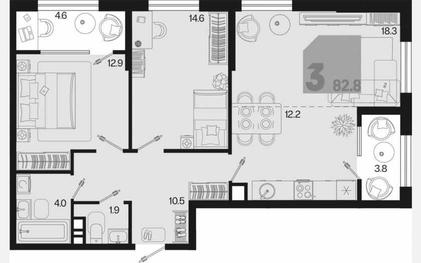 <span>Продается 3-комн. квартира,</span><span>74.40 м², 9/9 этаж </span> фото 0