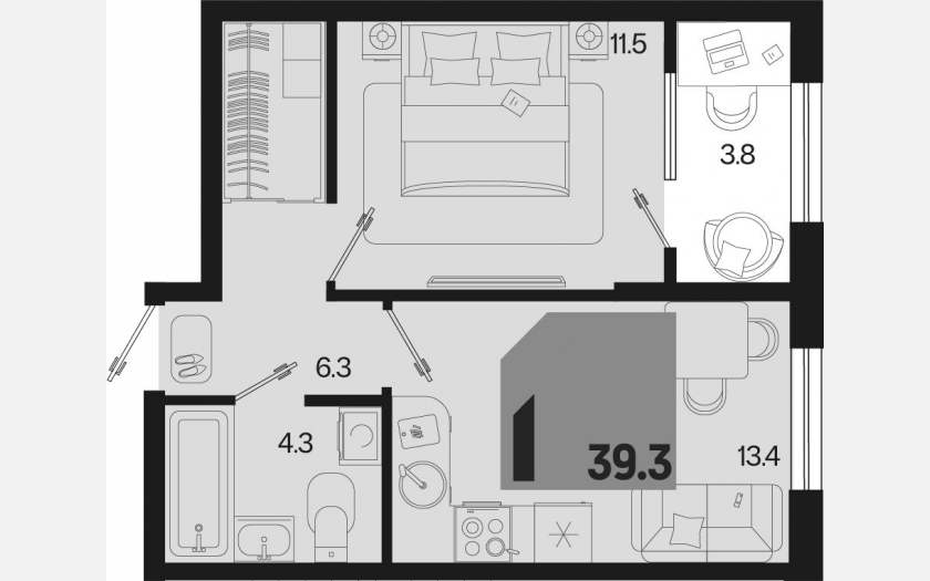 <span>Продается 1-комн. квартира,</span><span>35.50 м², 2/18 этаж </span> фото 0