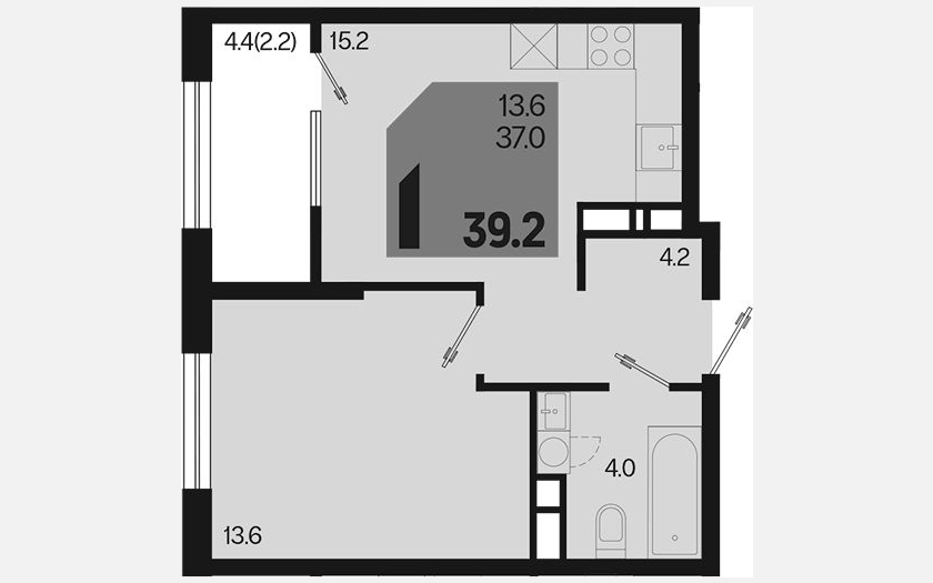 <span>Продается 2-комн. квартира,</span><span>37 м², 10/18 этаж </span> фото 0