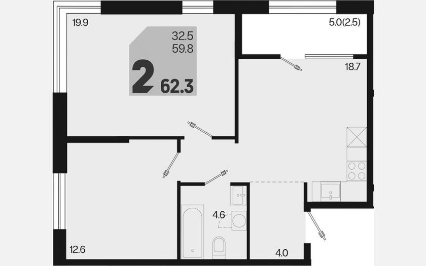 <span>Продается 3-комн. квартира,</span><span>59.80 м², 2/9 этаж </span> фото 0