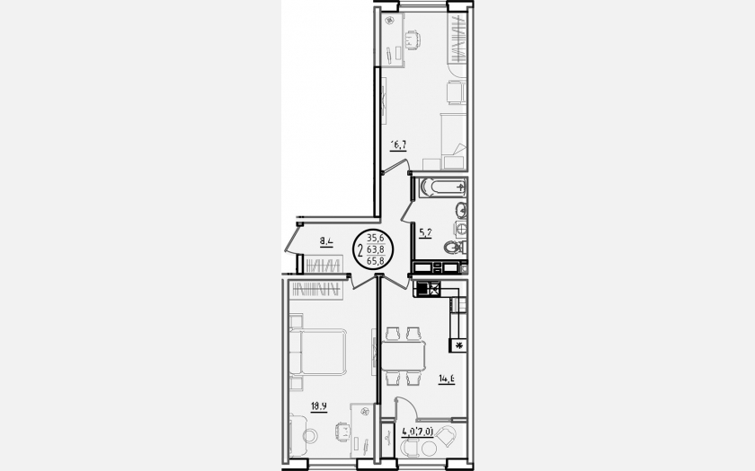 <span>Продается 2-комн. квартира,</span><span>63.80 м², 17/18 этаж </span> фото 0