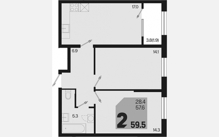 <span>Продается 3-комн. квартира,</span><span>57.60 м², 2/18 этаж </span> фото 0