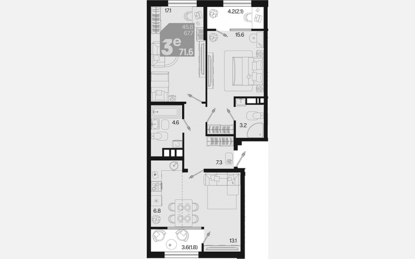 <span>Продается 3-комн. квартира,</span><span>67.70 м², 7/9 этаж </span> фото 0