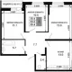 3-комн. квартира, 64.20 м², 2/16 этаж фото 0