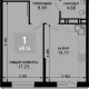 1-комн. квартира, 44.48 м², 18/19 этаж фото 0