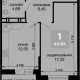 1-комн. квартира, 42.96 м², 19/19 этаж фото 0