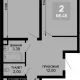 2-комн. квартира, 66.66 м², 5/19 этаж фото 0