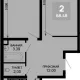 2-комн. квартира, 66.66 м², 14/19 этаж фото 0