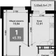 1-комн. квартира, 43.62 м², 8/15 этаж фото 0