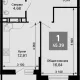 1-комн. квартира, 43.62 м², 14/15 этаж фото 0