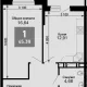 1-комн. квартира, 43.62 м², 13/15 этаж фото 0