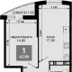 2-комн. квартира, 41.85 м², 19/19 этаж фото 0