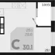 студия, 28.60 м², 9/18 этаж фото 0