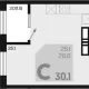 студия, 28.60 м², 17/18 этаж фото 0