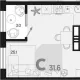 студия, 28.60 м², 15/18 этаж фото 0