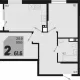 2-комн. квартира, 59.60 м², 3/18 этаж фото 0
