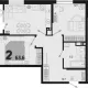 2-комн. квартира, 59.60 м², 17/18 этаж фото 0
