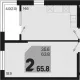 2-комн. квартира, 63.80 м², 15/18 этаж фото 0