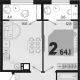 2-комн. квартира, 55.90 м², 8/9 этаж фото 0