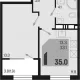 1-комн. квартира, 33.10 м², 3/9 этаж фото 0