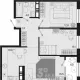 3-комн. квартира, 62.80 м², 18/18 этаж фото 0